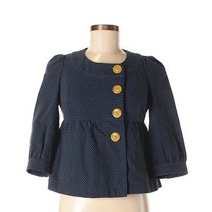 Anthropologie Ett Twa pin dot side button jacket